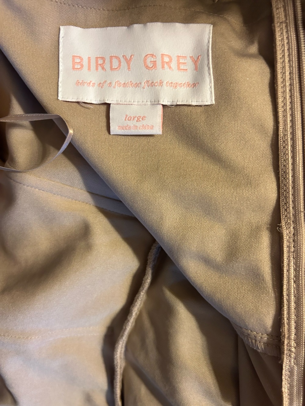 Birdy Grey Grace convertible Maxi Dress in Taupe - Elegant Evening Gown Large - Picture 12 of 16